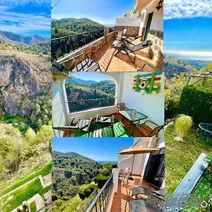 Axarquia , Frigiliana, Terraza Privada Con Vistas A La Montana Rio Y Al Mar Frigiliana